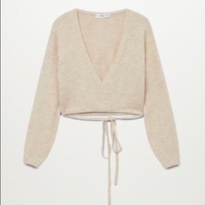 Mango Wrap Bow Cardigan (M)